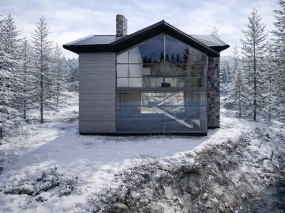 Modern Mountain House 3D model