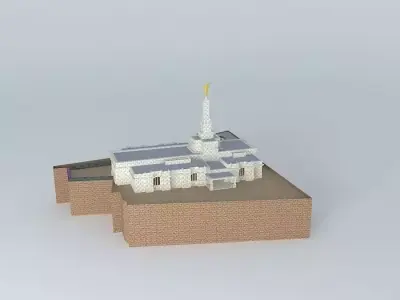 LDS. Temple Fukuoka , Japan. Templo Mormon. 88th.operating  t... Free 3D model