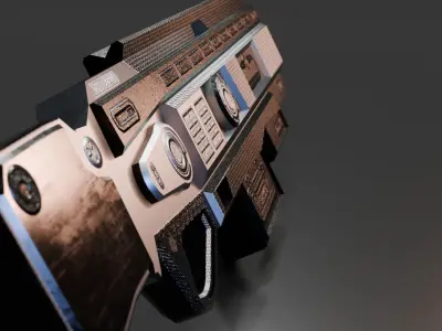 Stylized Sci-Fi Rifle Low-poly 3D model