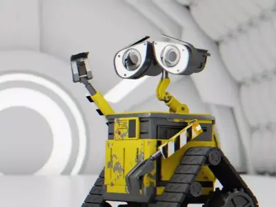 sci-fi  robot   wall-e  rigged animated character 3D model