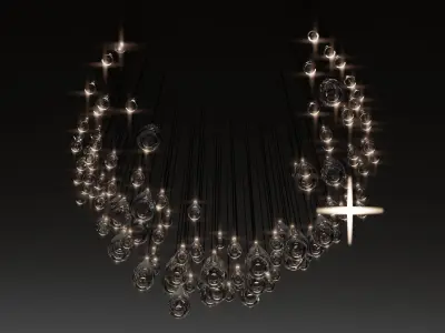 Glass Drops Haida Pendant 3D model