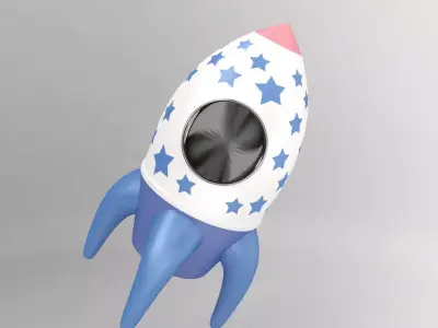 Rocket cartoon 3d model  3D model