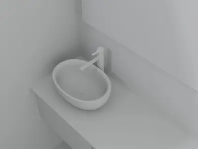  bathroom model without materials 3D model