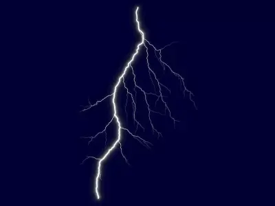 Realistic 3D Lightning CG-01 Low-poly 3D model