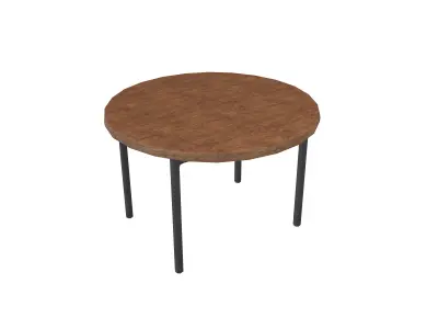 Round Table V1 002 Low-poly 3D model