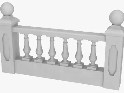 Balustrade railing 3D model