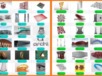 150 Parametric Scripts for Rhino Grasshopper 3D model 3D model