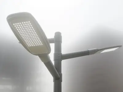 Street Light 12 Pole 3 Version 5 Low-poly 3D model