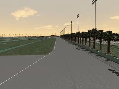 Homestead Miami Speedway Game Ready 3D model
