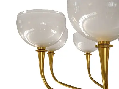 Chandelier TINKO white  lighting 3D model