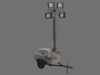 Light Tower 1B Low-poly 3D model