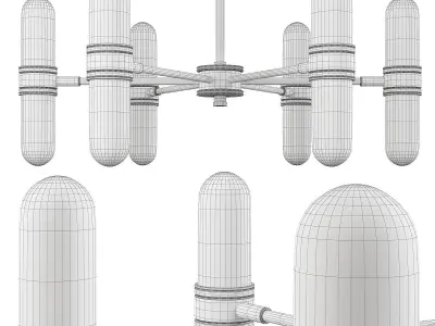 DUAL CHANDELIER Low-poly 3D model