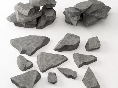 Rock stone collection n7 3D model