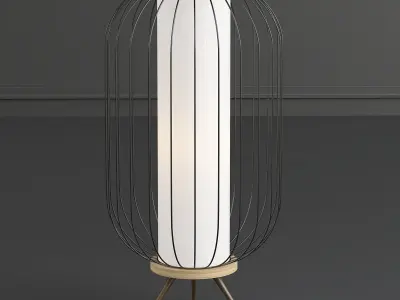 CHAPLIN caged lamp with shade 3D model