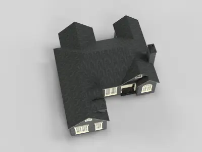 British House Design 10T1  Low-poly 3D model