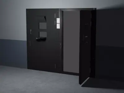 Prison cell door - PBR Game Ready low-poly model Low-poly 3D model