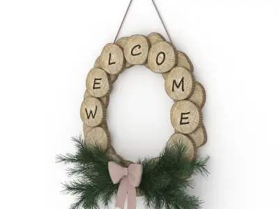Log wreath 3D model