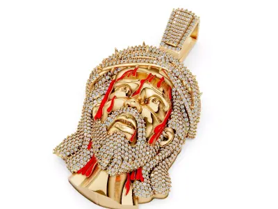 Jesus Pendant  3D print model 3D print model