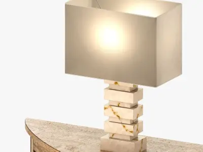 Nancy Corzine Harelequin Demilune Buffet vaughan Cartagena Lamp  3D model