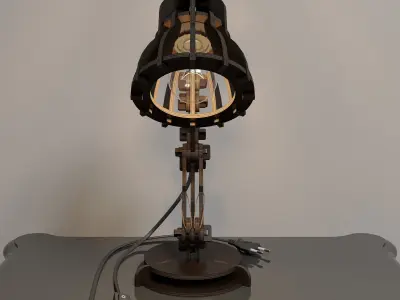 Pixar wooden lamp Free 3D model
