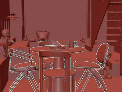 Stockholm Interior scene 3D model