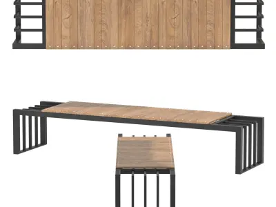 urban furniture collection 3D Model Pack