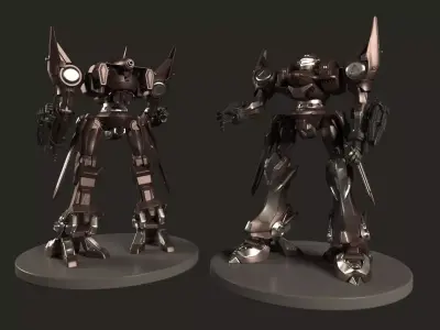 armored core robot 3D model