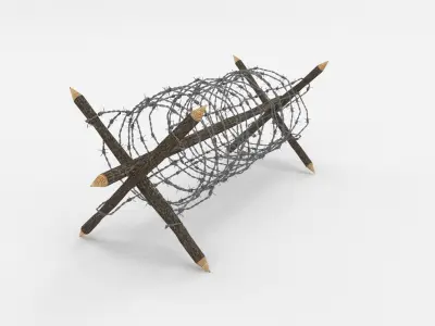 Barb Wire Obstacle 3D model