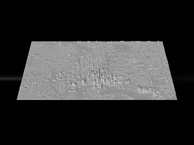 Baltimore 3D Printing stl file city model of Baltimore 3D print model