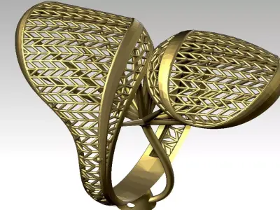 BEAUTIFUL LIGHT WEIGHT RING READY TO PRINT 3D print model