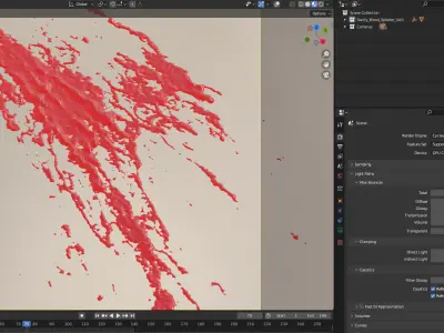 Swirly Blood Splatter vol1 12 3D model