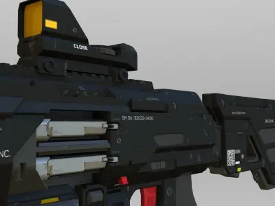 Assault Rifle Concept Low-poly 3D model