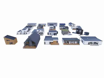  House Pack of 20 - Created with fully parametric Revit Families 
