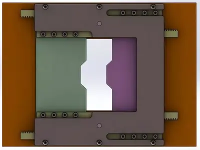 Double sliding door mechanism Free 3D print model