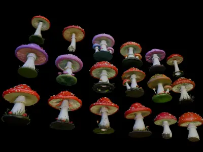 Giant Mushroom Megapack 3D print model