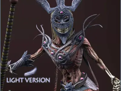 Dead Shaman Light Version Low-poly 3D model