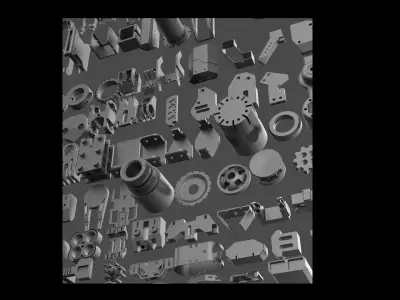 Kitbash hard surface big pack automatic 3D model