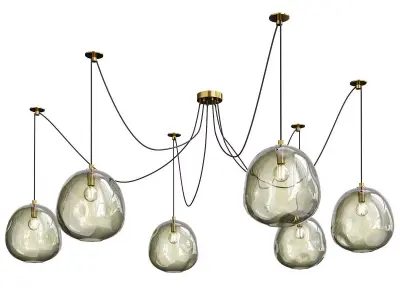 Regina Andrew Molten Spider Natural chandelier Low-poly 3D model