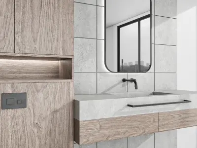 contemporary bathroom furniture  3D model