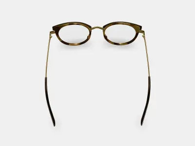 Angelise Eyeglasses in Layered Marzipan Tortoise with Polished  3D model