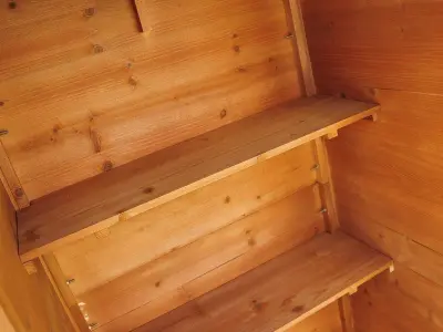 Tongue and Groove Apex Wooden Tool Shed 3D model