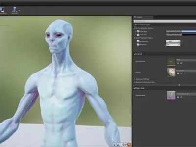 Alien B Low-poly 3D model