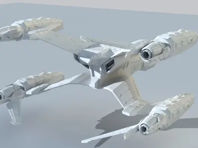 babylon 5 Thunderbolt 3D STL file 1 48th scale 3D print model