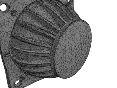 Industrial Rusty Metal Air Vent Low-poly 3D model