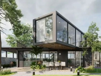 Exterior House Scene 3D model get