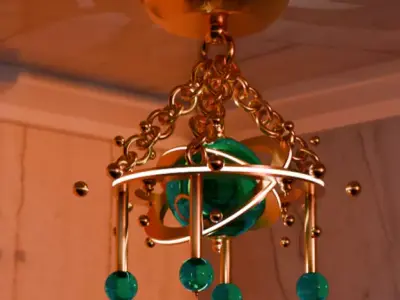 Futuristic chandelier 3D model
