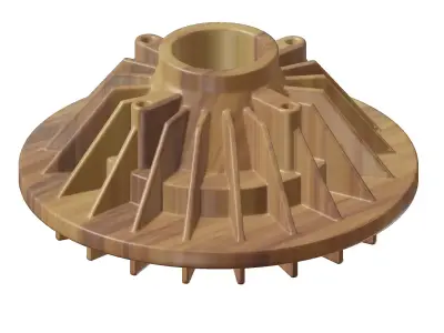 Wooden Engine Cooling Fan Clutch 3D model