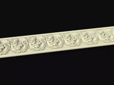 carved baguette 3D model get