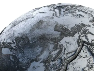 Earth Full Contours Globe  Low-poly 3D model