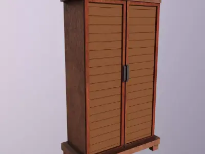 Cabinet Game Ready Low-Poly Low-poly 3D model